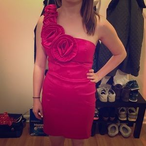 Hot pink cocktail dress